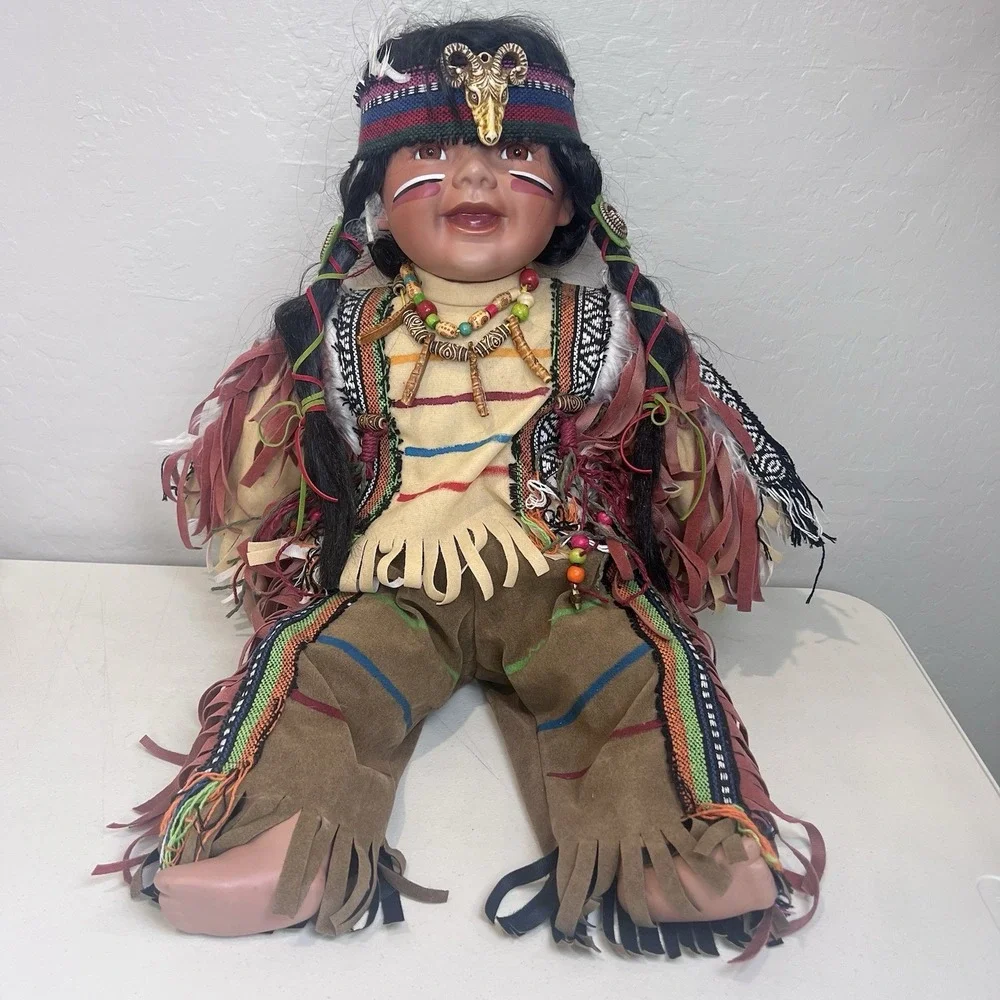Eskimo Baby Indian 21" Tall Doll "Cathy's Collection" #417/5000 Porcelain Native - Picture 1 of 10